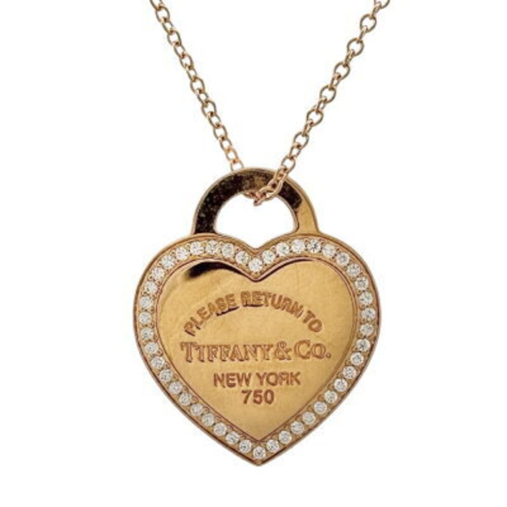 Tiffany Return to Tiffany Heart Necklace Gold Diamonds Co
